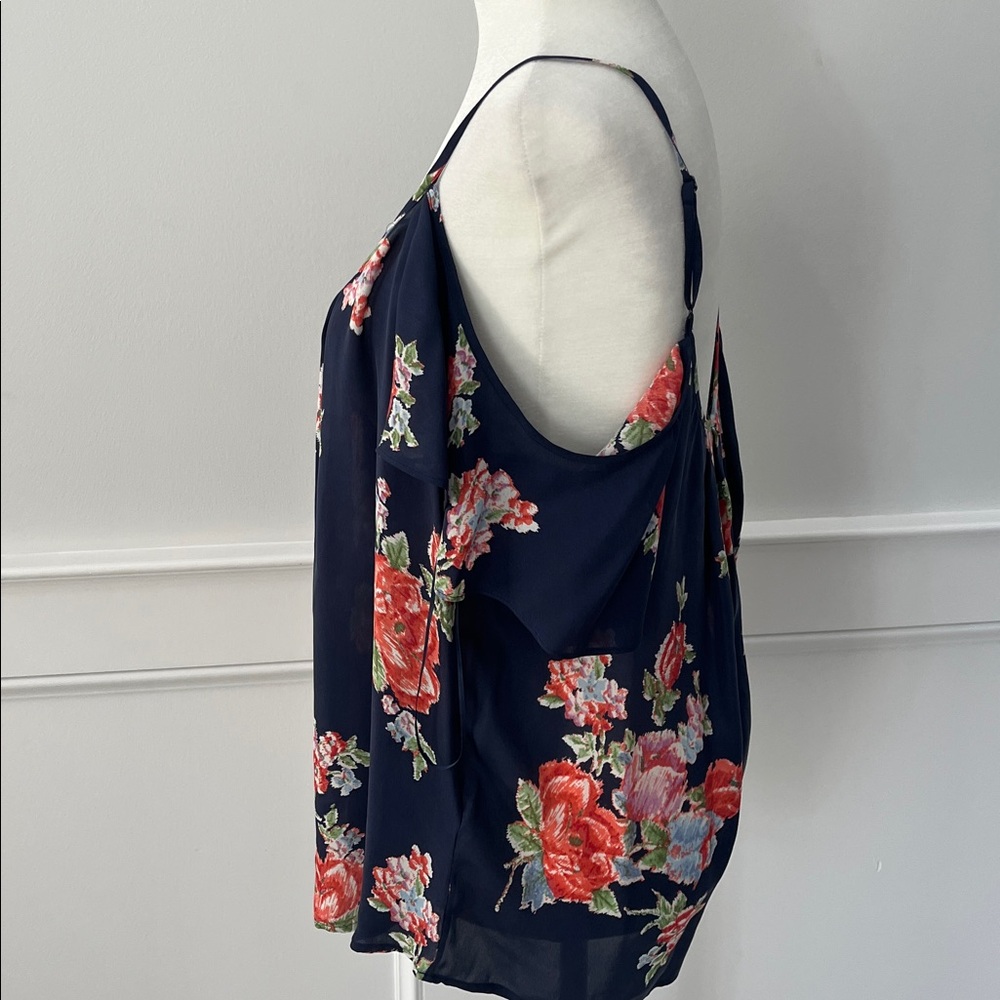 Joie Silk Floral Cold Shoulder Blouse - Picture 4 of 8